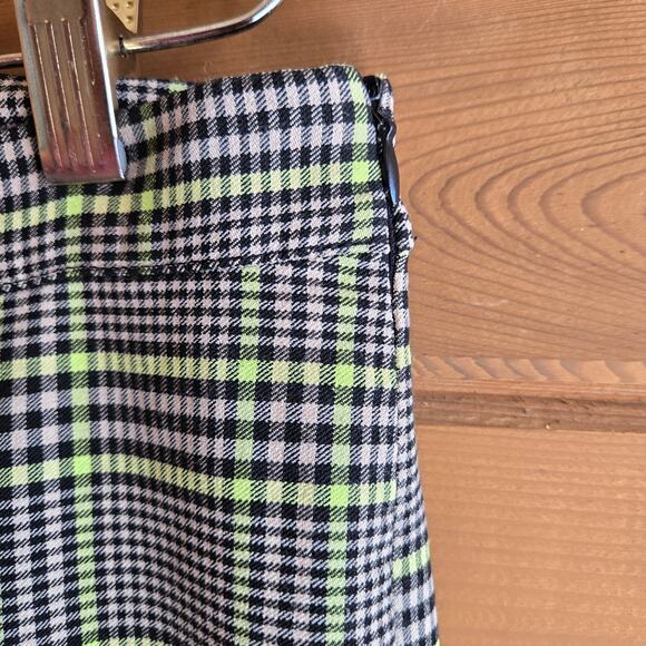 Urban Outfitters Lola Plaid Kick Flare Pant Y2K 90's Bottoms Size 10 Crop Boho - Picture 5 of 6